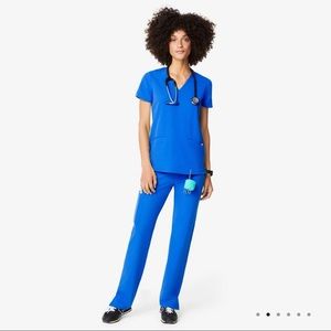 Figs Cargo Scrub Pants Kade Royal Blue Sm